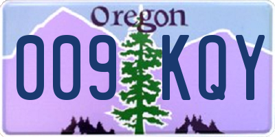 OR license plate 009KQY