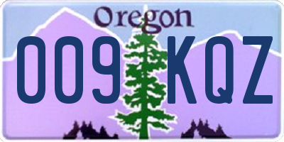 OR license plate 009KQZ