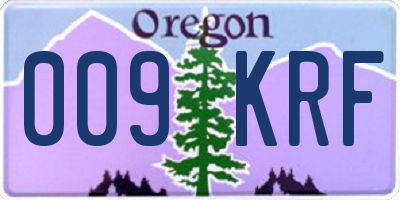 OR license plate 009KRF