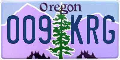 OR license plate 009KRG