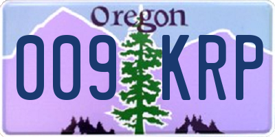 OR license plate 009KRP