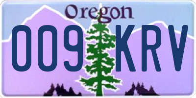 OR license plate 009KRV