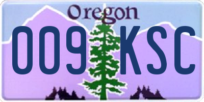 OR license plate 009KSC