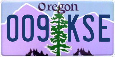 OR license plate 009KSE
