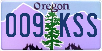 OR license plate 009KSS