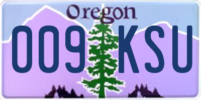 OR license plate 009KSU