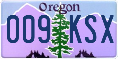 OR license plate 009KSX