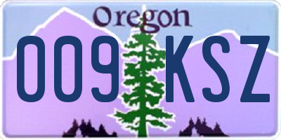 OR license plate 009KSZ