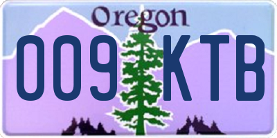 OR license plate 009KTB