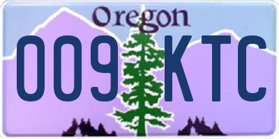OR license plate 009KTC