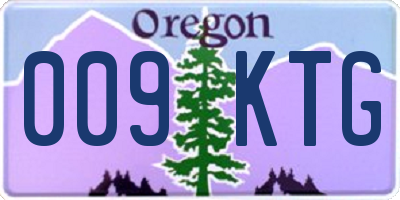 OR license plate 009KTG