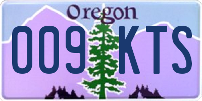 OR license plate 009KTS