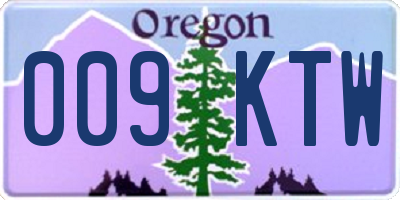OR license plate 009KTW
