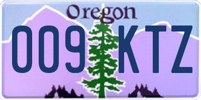 OR license plate 009KTZ