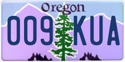 OR license plate 009KUA