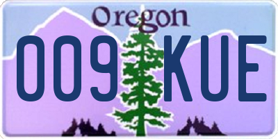 OR license plate 009KUE