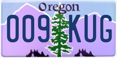 OR license plate 009KUG