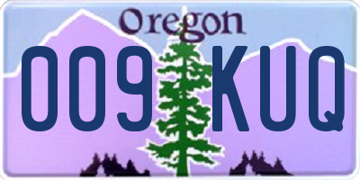 OR license plate 009KUQ