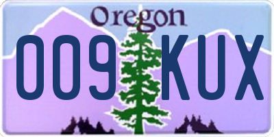 OR license plate 009KUX