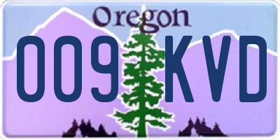 OR license plate 009KVD