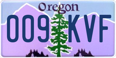 OR license plate 009KVF