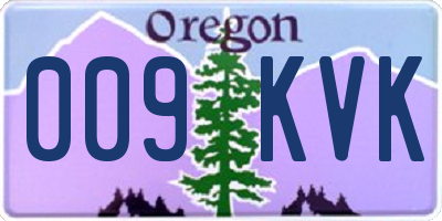 OR license plate 009KVK