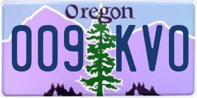 OR license plate 009KVO