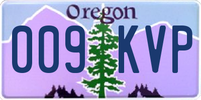 OR license plate 009KVP