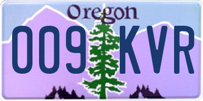 OR license plate 009KVR