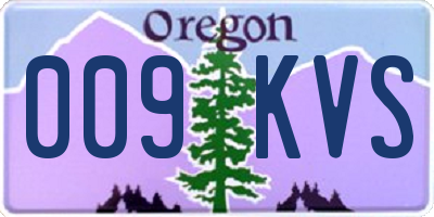 OR license plate 009KVS