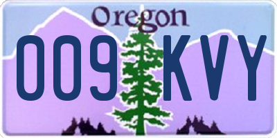 OR license plate 009KVY