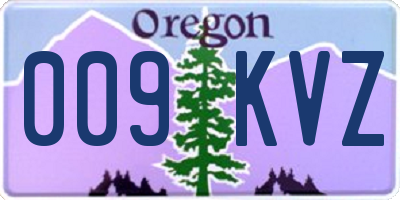 OR license plate 009KVZ