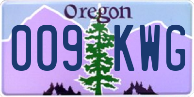 OR license plate 009KWG