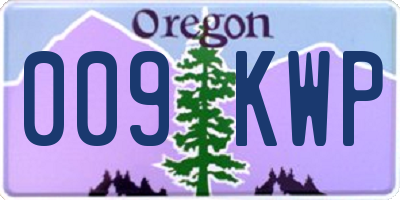 OR license plate 009KWP
