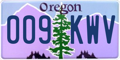 OR license plate 009KWV