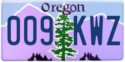 OR license plate 009KWZ