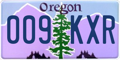 OR license plate 009KXR