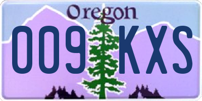 OR license plate 009KXS