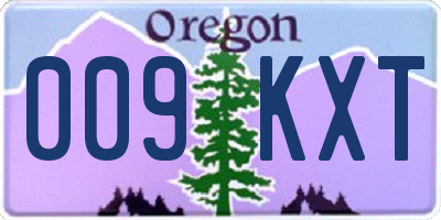 OR license plate 009KXT