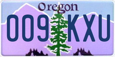 OR license plate 009KXU