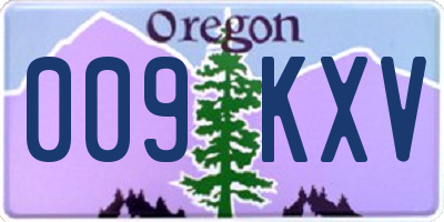 OR license plate 009KXV