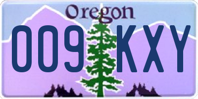 OR license plate 009KXY