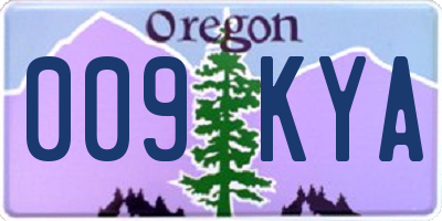 OR license plate 009KYA