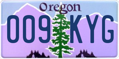 OR license plate 009KYG