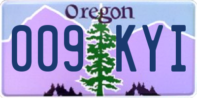OR license plate 009KYI