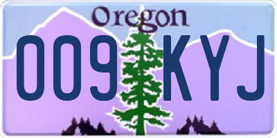 OR license plate 009KYJ