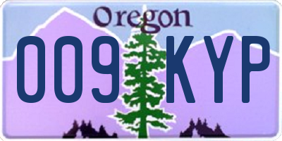 OR license plate 009KYP