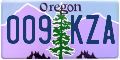 OR license plate 009KZA
