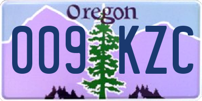 OR license plate 009KZC