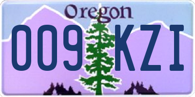 OR license plate 009KZI